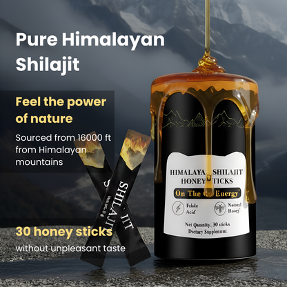 Himalayan Shilajit 30 Energy Sticks, Honey & Saffron