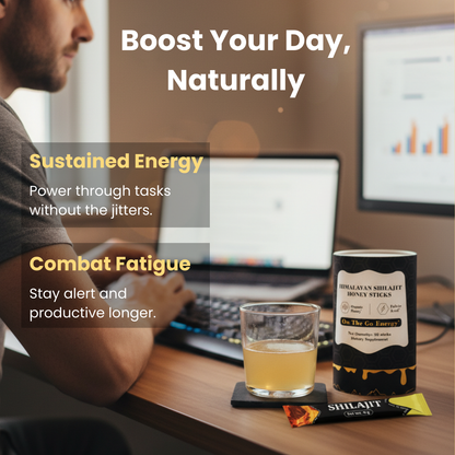 Himalayan Shilajit 30 Energy Sticks, Honey & Saffron