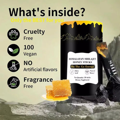 Himalayan Shilajit 30 Energy Sticks, Honey & Saffron