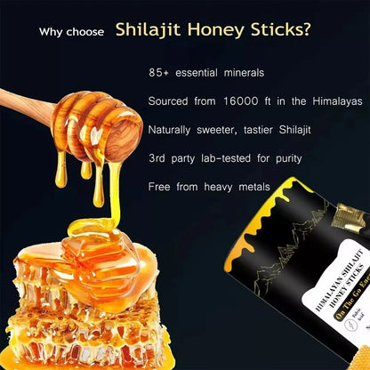 Himalayan Shilajit 30 Energy Sticks, Honey & Saffron